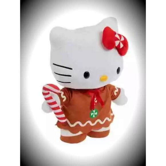 HELLO KITTY Gingerbread 16" Plush Greeter Sanrio 2024 Holiday Christmas Decor - Picture 5 of 7